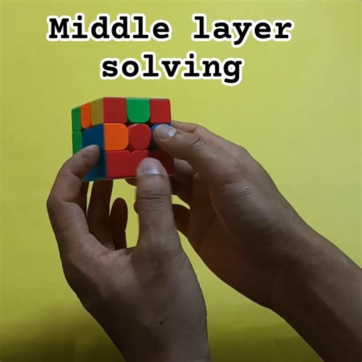 middle layer solving way(3×3 Rubik's cube)
