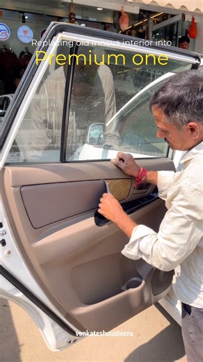 Venkatesh Cushions Kolhapur | seatcovers | Cushions on Instagram: "Converting tried car into premium one For more information Contact -9764426898 | 9823710752 Address- Shahupuri 2nd lane, infront of B.T. College, Kolhapur. [Car Accessories, Best Car Gadgets 2025, Latest Car Accessories, Premium Car Products, Car Modification Shop, Car Engine Oil Brands, Car Interior Upgrades, Custom Car Accessories, Car Upgrade Essentials, Affordable Car Accessories, Best Engine Oil for Cars, Vehicle Maintenance