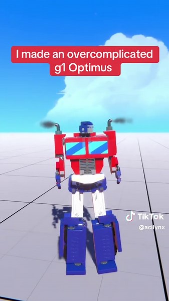 Construyendo un Optimus G1 en Trailmakers