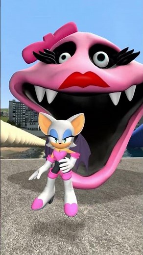 ROBLOX HUNGRY WORM EATS SONIC AMY INSIDE NEW MAP Garrys Mod