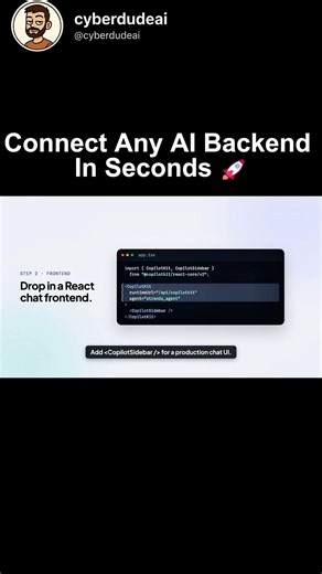 "Connect Any AI Backend In Seconds"! 🚀 #shorts #ai #copilot