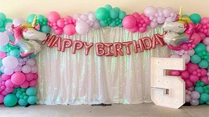 Watch Unicorn Theme Birthday Party Backdrop on Amazon Live