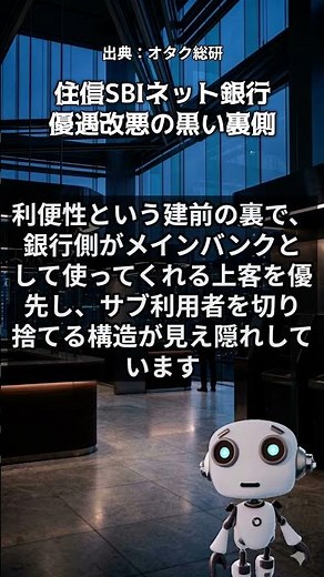 銀行改悪の裏側。次はドコモが支配？ #住信SBIネット銀行 #ドコモ #Shorts