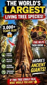 3,000+ Years Old?! 😱🌲 Meet the Giant Sequoia—One of Earth’s Largest Trees! #Shorts