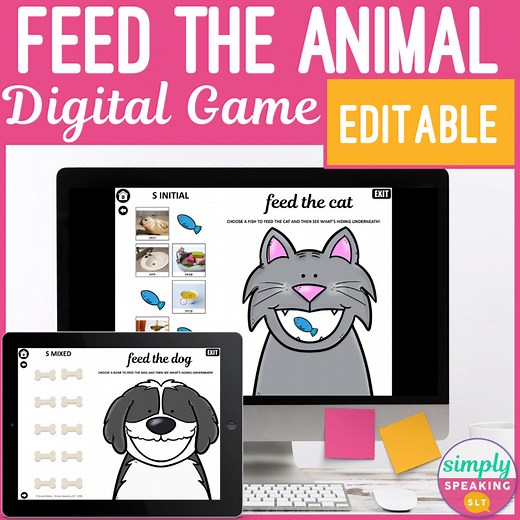 Digital Feed the Animal Games for Speech Therapy
