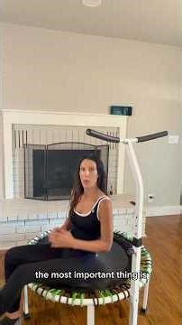 How to Sit Bounce on a Rebounder the RIGHT Way- #minitrampoline #rebounding #exercise
