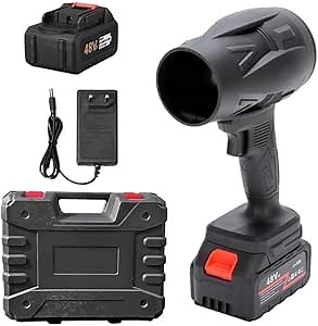 Electric Cordless Leaf Blower, Handheld Leaf Blower, Turbo Jet Wind Lightweight Leaf Blowers for Patio Cleaning, Lawn Care, Car Dryer Blowing Leaves and Dust, Tool Case Included