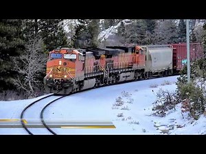 Union Pacific and BNSF at Yuba Pass, Donner Pass Route (Dec 15 2019)