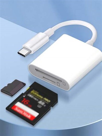 AKKHOO 2-In-1 Type-C Smart Card Reader, USB 3.0, Universal OTG Card Reader, Support SD/TF Cards | SHEIN