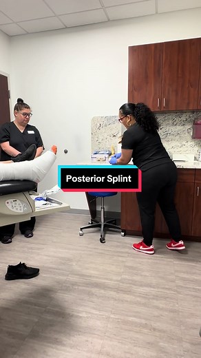 How to apply a posterior splint #medicalstudent #medicaltiktok #ccma #medicalassistant #medicalassistantlife #medicalassistantsoftiktok #teachersoftiktok #teacher #francesmadeit #fyp #posteriorsplint #splint #cast #fracture #swelling
