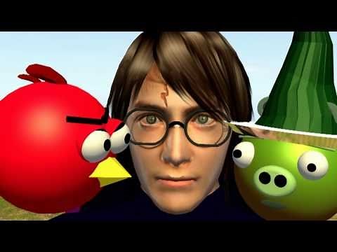 Harry Potter ♫ Deathly Hallows with the Angry Birds ☺ 3D animated mashup spoof