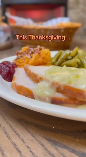 Cracker Barrel on Instagram: "Thanksgiving plans? Sorted. Come dine with us and savor our Turkey n' Dressing meal—just like home, without the dishes!"