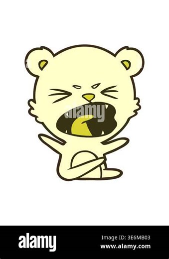 changing color animation of angry polar bear cartoon Stock Video Footage - Alamy