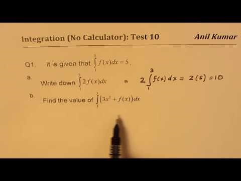 Integration Solved Complete Test IB Math HL
