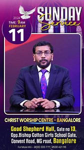 Dr John Wesly will be speaking in CWC Bangalore this coming Sunday!! Come and be blessed. He will deliver the Word and pray for all. Call us for more information. #cwc #church #blessiewesly #jwim | John Wesly Ministries