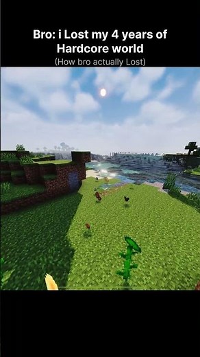 Bro lost his hardcore world 😭 #shorts #minecraft #gaming