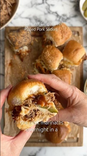 Instant Pot Ginger Beer Pulled Pork Sliders #recipe