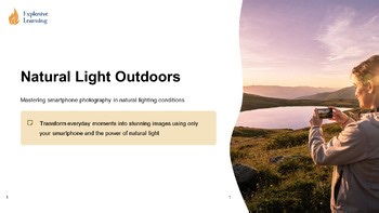 Natural Light Outdoors Lesson Grades 4-12 PPTX Slides