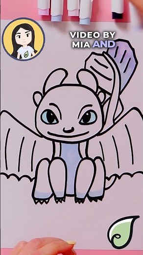 How to Draw Light Fury from How to Train Your Dragon | How to Draw a Dragon