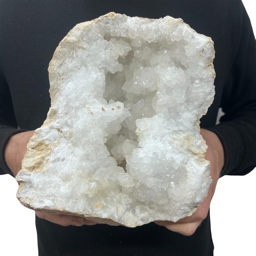 Large Natural Broken Moroccan Geode White | Clear Quartz Crystals 8.5” 9.5 Lbs - Etsy
