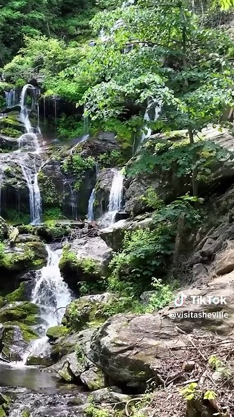 If you’re after a classic waterfall hike only 25 miles from Asheville, Catawba Falls belongs on the list, with river sounds, wooded scenery, and one of the area’s most recognizable cascades. 📍 Catawba Falls Trail 🥾 Length: 3.6-mile loop 🔁 📈 Elevation gain: ~840 ft 🧭 Difficulty: Moderate 🐕 Pet-friendly: Yes (leashed) 👧 Kid-friendly: Yes ✅ Good to know: • The full loop trail is open, but the upper viewing platform and Wildflower Trail remain closed • The trail includes 580 hand-built stairs