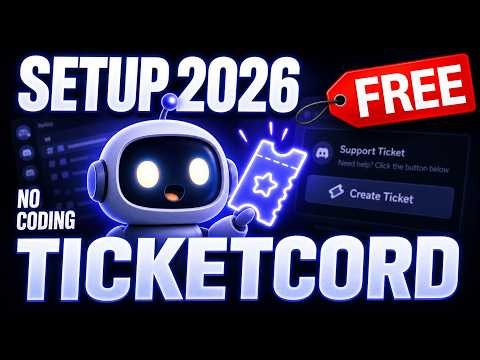 Custom Discord Ticket Bot Setup (2026 New UI) - Free & No Coding