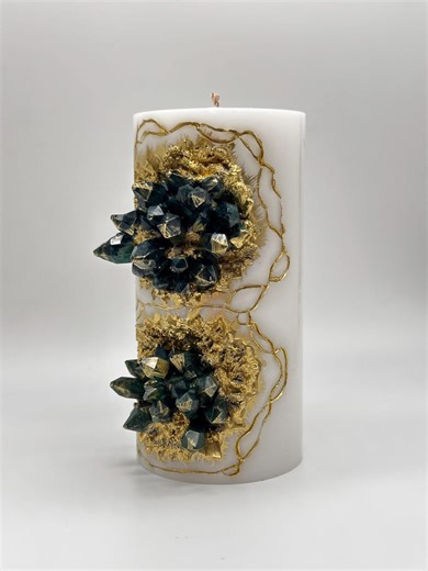 Geode Crystal Candle,unique Soy Pillar Candle Handmade for Home Decor, Gift. - Etsy