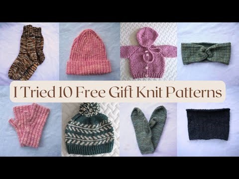 I Tried 10 (more) Free Patterns for Gift Knitting | My Honest Review | New Moon Knitting
