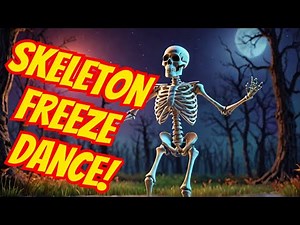 Skeleton Freeze Dance! 💀 Halloween Brain Break Just Dance 💀