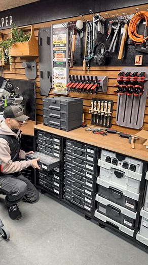 DAVID KRAUSS on Instagram: "English below🇺🇸 [Werbung] Die Sys Rails wurden von @systainer.de gemeinsam mit @bott_de entwickelt und können mit den Systainern der 3. Generation genutzt werden.💙💚 . The Sys Rails were developed by @systainer.de together with @bott_de and can be used with the 3rd generation Systainers.💙💚 . Follow me @david.krauss.official on instagram to get all about new projects. . #systainer #tanos #woodworking #storage #organization #smart #new #workshop #ordnung #werkstatt