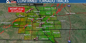 6 FIRST ALERT UPDATE - 24 tornadoes confirmed in WOWT viewing area, 92 across the region
