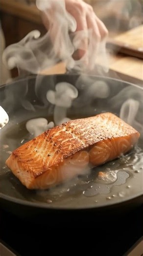 Garlic Butter Salmon with Spinach & Mushrooms in Creamy Sauce