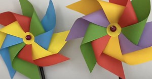 DIY Paper Pinwheel For Kids Craft