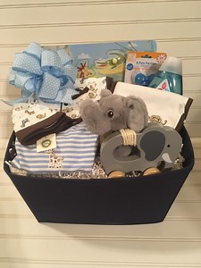 Elephant Baby Boy Gift Basket - Etsy