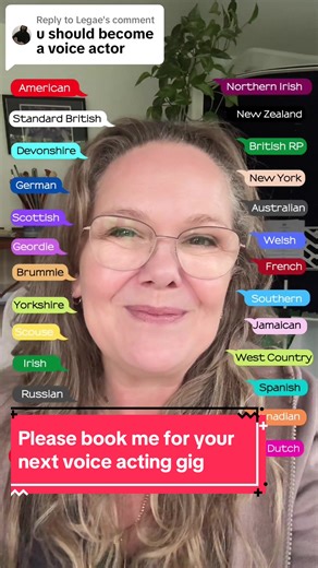 Replying to @Legae okay? I’m putting it out there if anybody would like to give me a job as a Voice Actor I’m 100% in. 😁 ##accentcoach #dialectcoach #sarahvalentine #actorsaccentcoach #©2025SARAHVALENTINE