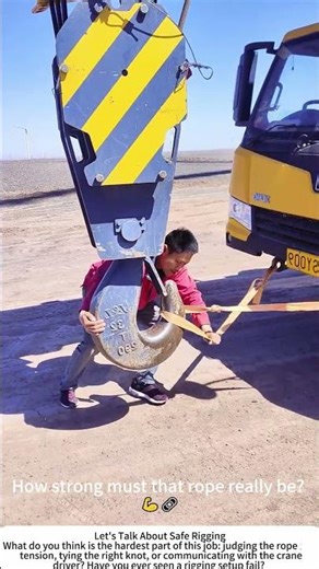 Crane Operator Rigging – Securing the Hook to a Truck Cab 🏗️