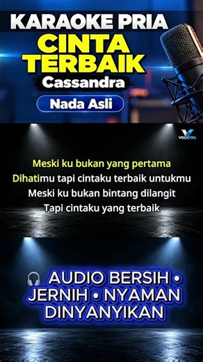 Karaoke Cinta Terbaik (Cassandra) Pria Nada Asli #Shorts #karaoke