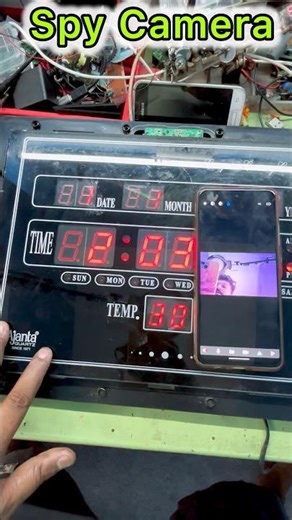 Spy Camera In Wall Clock 🔥🔥 #howto #cctv #viraltech #tech #shorts #gadgetreview #diy