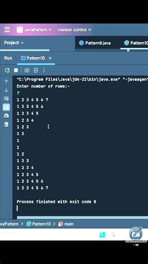 Java Pattern #coding #learnwithrehan #javaprogramming #programming #shorts #viral#trending #android