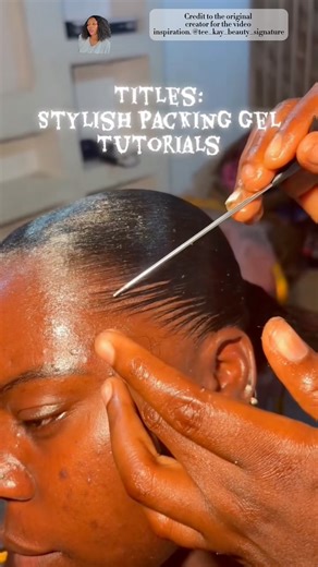 Wow !💖Sleek middle part pacing gel natural hairstyle 💕🫶🏼