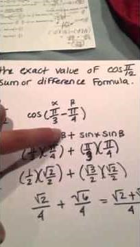 How to find the exact value of cos(pi/12)