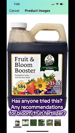 Gardners I need your help!!!Fertilizer recommendations to increase flower and fruit results! The NPK numbers look great on this product. Has anyone used Farmers Secret? What were your results? #FarmersSecret #FarmersSecretFruitBooster #FarmersSecretBloomBooster #BloomBooster #fertilizer