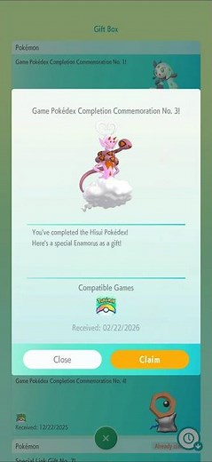 Pokédex Completion Rewards in Pokémon HOME #shiny #meltan #manaphy #meloetta #enamorus #keldeo