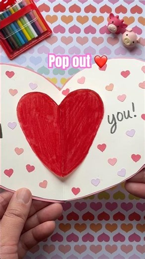 How to Make an Easy Pop Out Heart Card | DIY Valentine Card & Paper Craft Tutorial