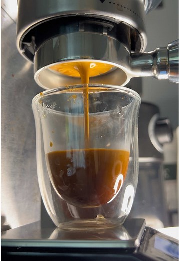 Morning espresso extraction using Delognhi Dedica 🍯 #coffee #coffeetok #coffeelover #espresso #delonghi