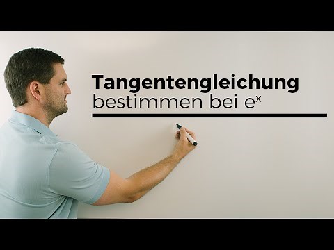 Tangentengleichung bestimmen bei Exponentialfunktionen, e^x (e-Funktion) | Mathe by Daniel Jung