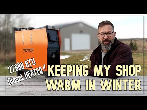 Vevor 8kW (27,300 BTU) diesel fired air heater - unboxing & setup - ideal heat for a work shop