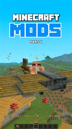 This Minecraft Mod Adds REAL Flying Aircraft! ✈️ #minecraft #shorts