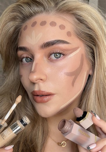 remember this…contour guide for a sculpted face ⭐️😗 what i used: @SHEGLAM liquid contour duo in ‘tawny amber’ @L'Oréal Paris UK true match concealer in shade ‘1N light’ #makeup #contour #makeuphack #contourhack #beautyhacks