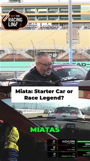 Off The Racing Line Podcast on Instagram: "Miatas: Adorable starter car or secretly one of the greatest race cars ever made? It teaches you everything about driving fast. Watch the full episode here: https://youtu.be/h2iUYxhXlk8?si=rCKPEcTfB-B_-C_r #Miata #RaceCar #SpecMiata #GarageID #CarCulture #CarEnthusiast"